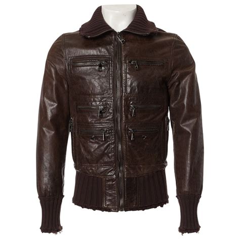 Vestes.Blouson en cuir DOLCE & GABBANA pour Homme